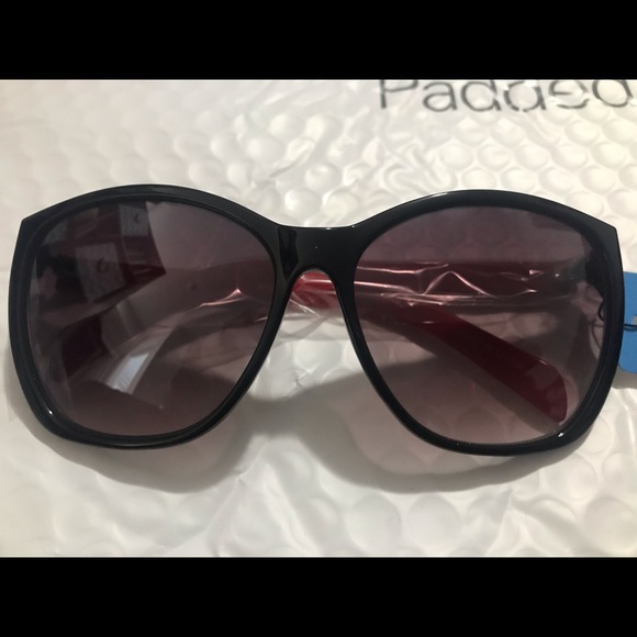 Black Shade EYEWEAR w/ Red Temples - Picture 1 of 6